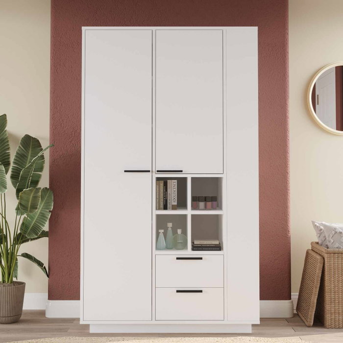 Hanah Home Armario Multiusos Blanco Frt1-W